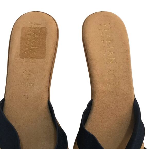 Italian shoemaker Sandals Navy Blue 11 - Picture 2 of 7